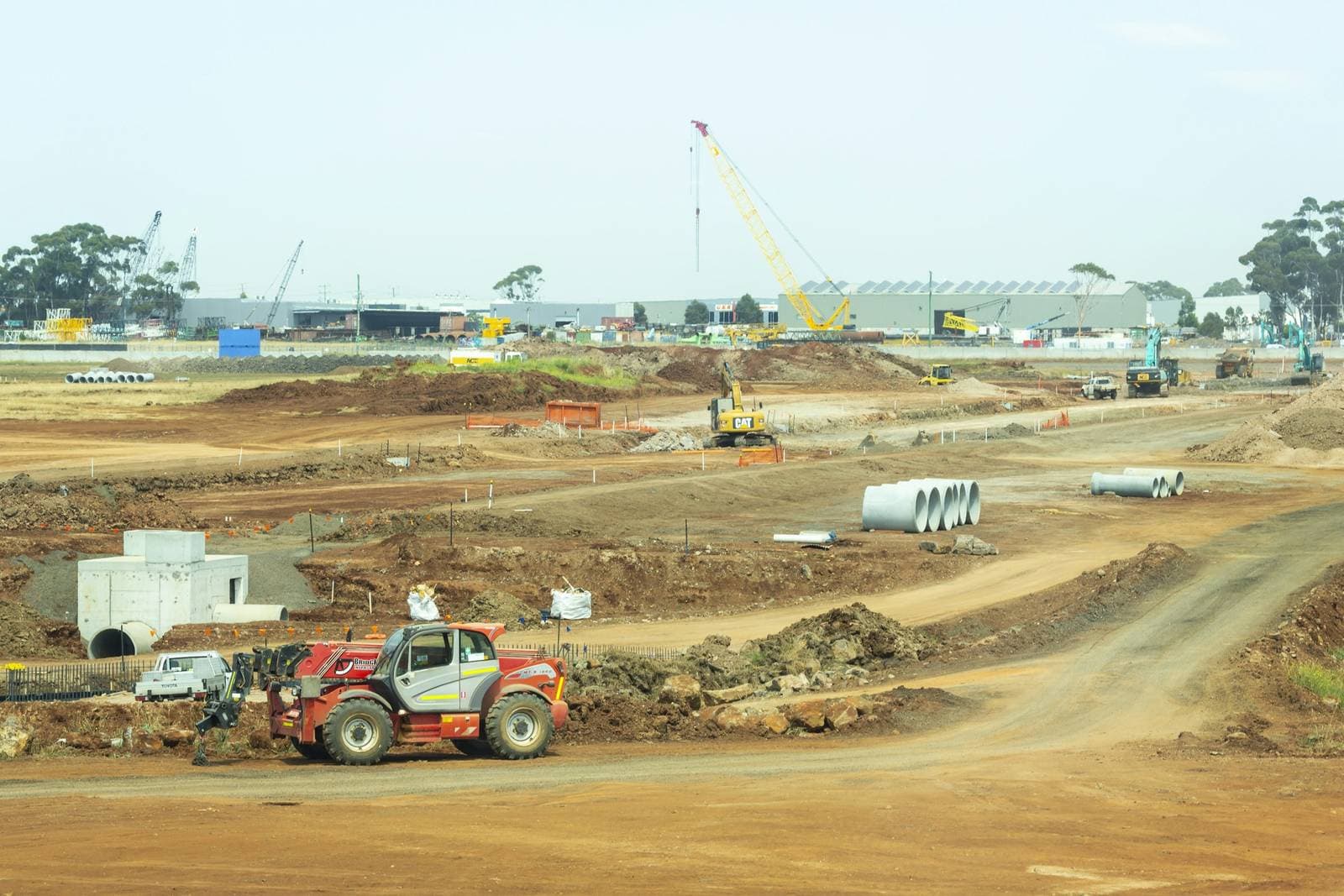 An active earthwork site